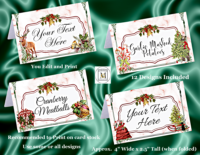 Christmas Traditional Place Cards/Food Tent Labels
