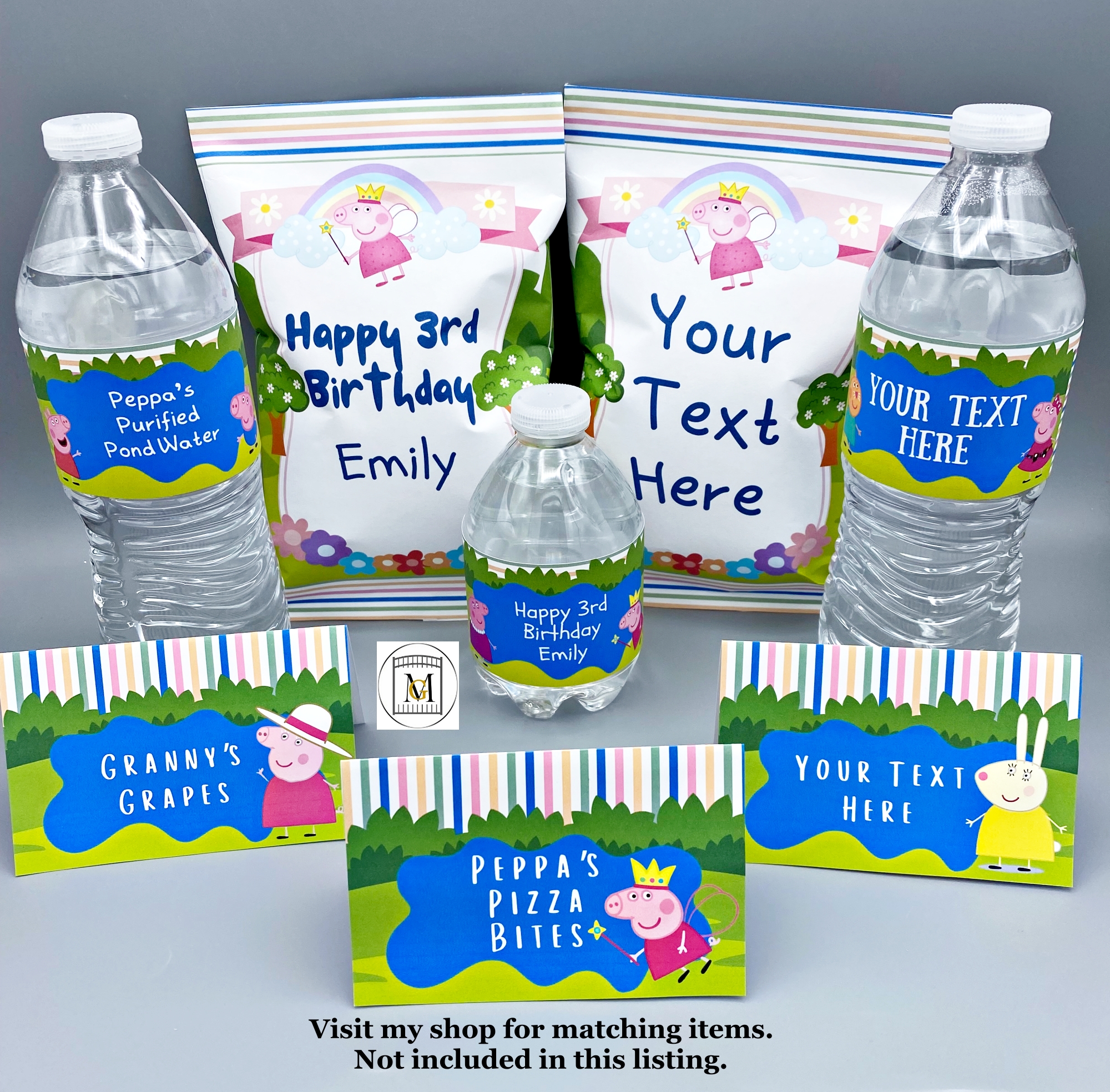 Peppa Pig Water Bottle Labels 