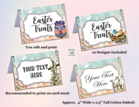 Easter Food Tents/Place Card Labels