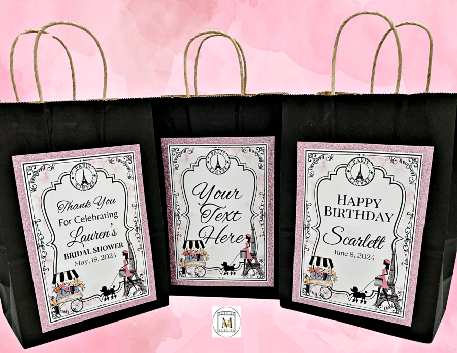 Paris Gift Bag Label