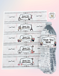 Paris Ooh La La Water Bottle Labels