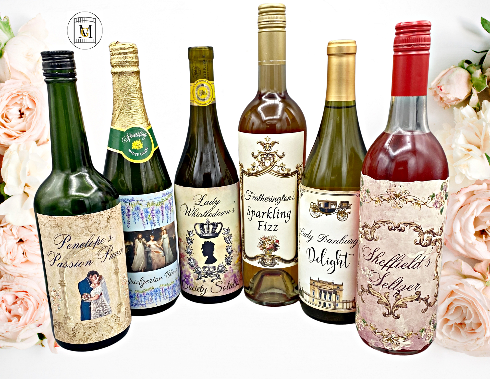 Bridgerton Wine/2 Liter Bottle Labels