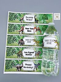 Dinosaur Water Bottle Labels