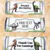 Dinosaur Hershey Bar Labels