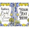 Blue and Yellow Lemon Mediterranean Party Gift Bag Label