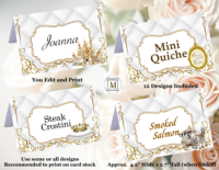 Fairytale Castle Food Tent/Place Card Labels