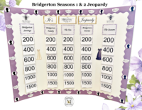 Bridgerton Jeopardy/Trivia Party Game Download