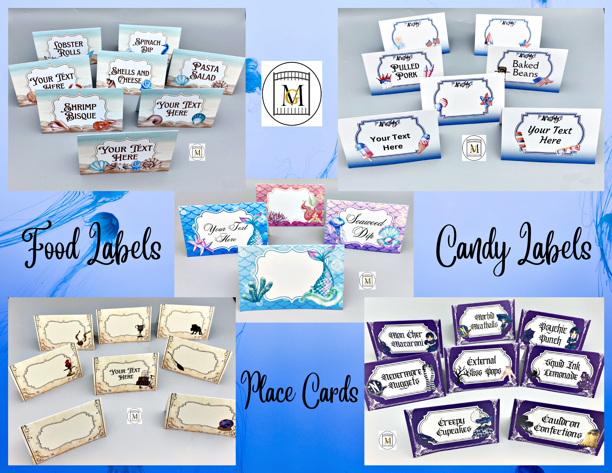 Food Labels - Place Cards