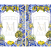 Lemon and Blue Table Number Download