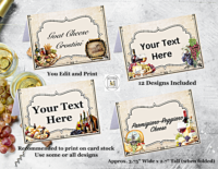 Wine Food Tent/Place Card Labels