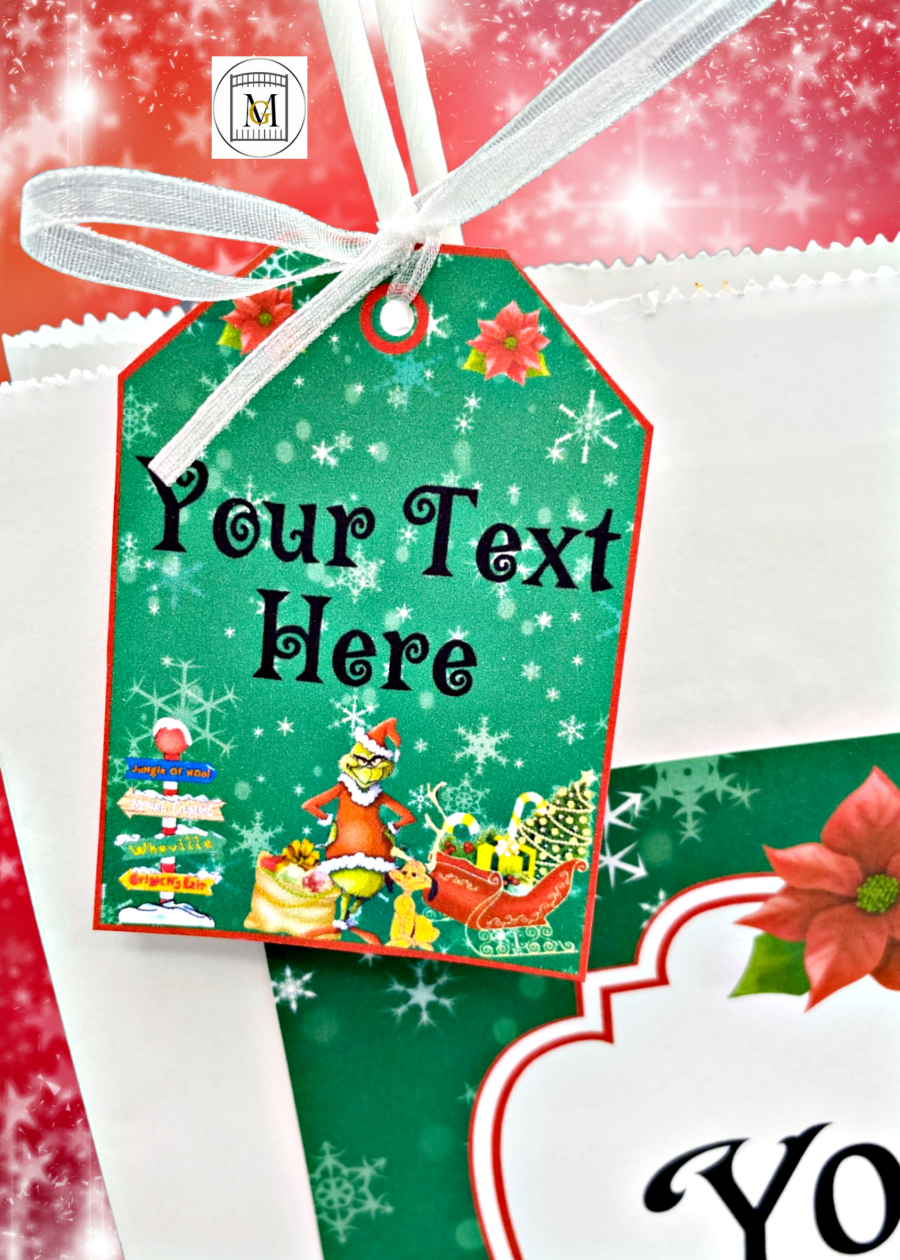 Grinch Favor Tag/Gift Tag Label