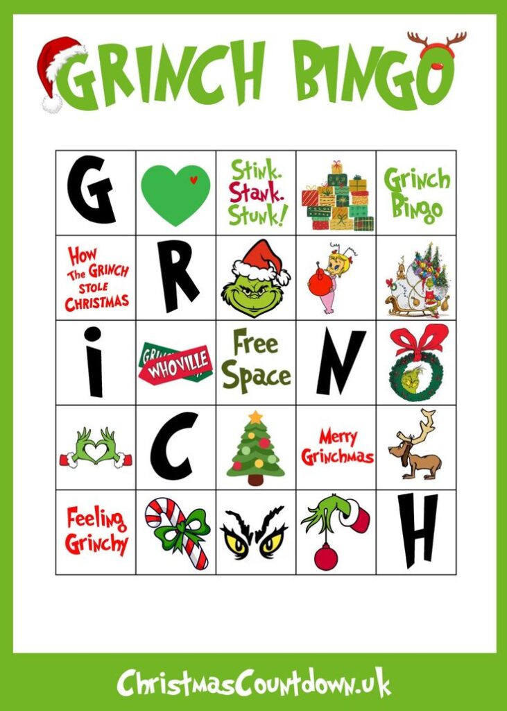 Grinch Bingo