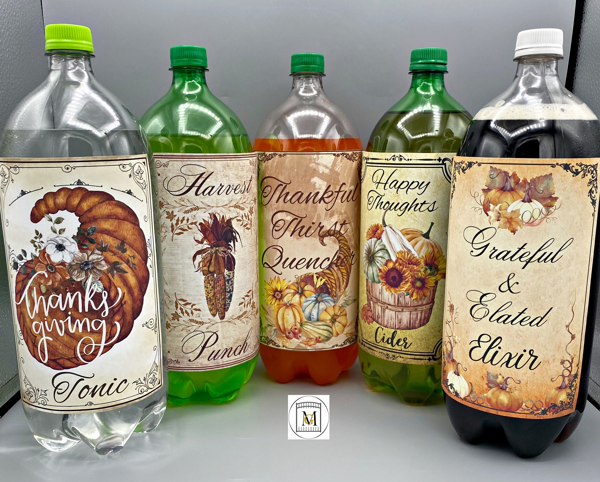 Thanksgiving 2-Liter Bottle Labels