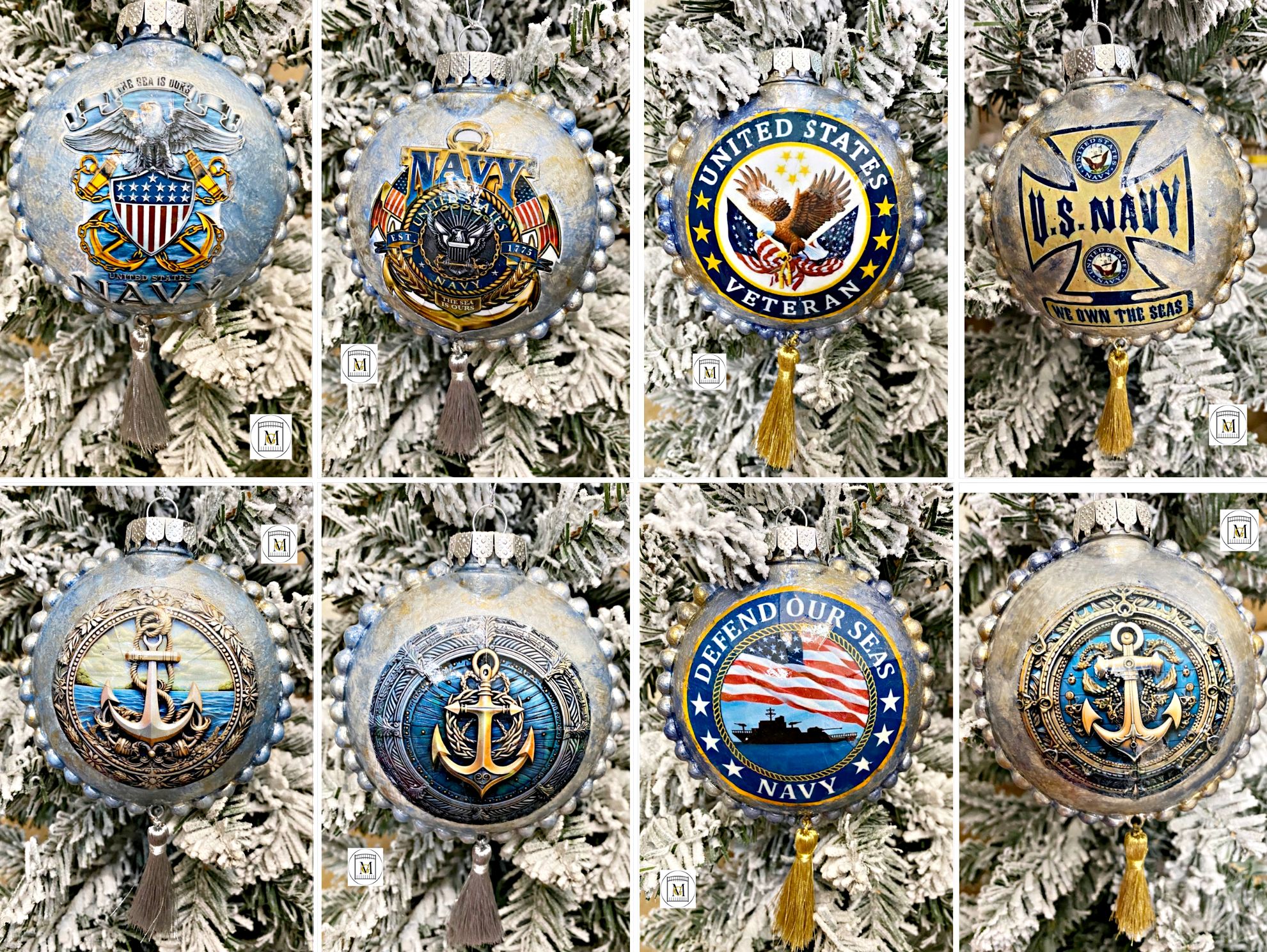 DIY Navy Ornaments