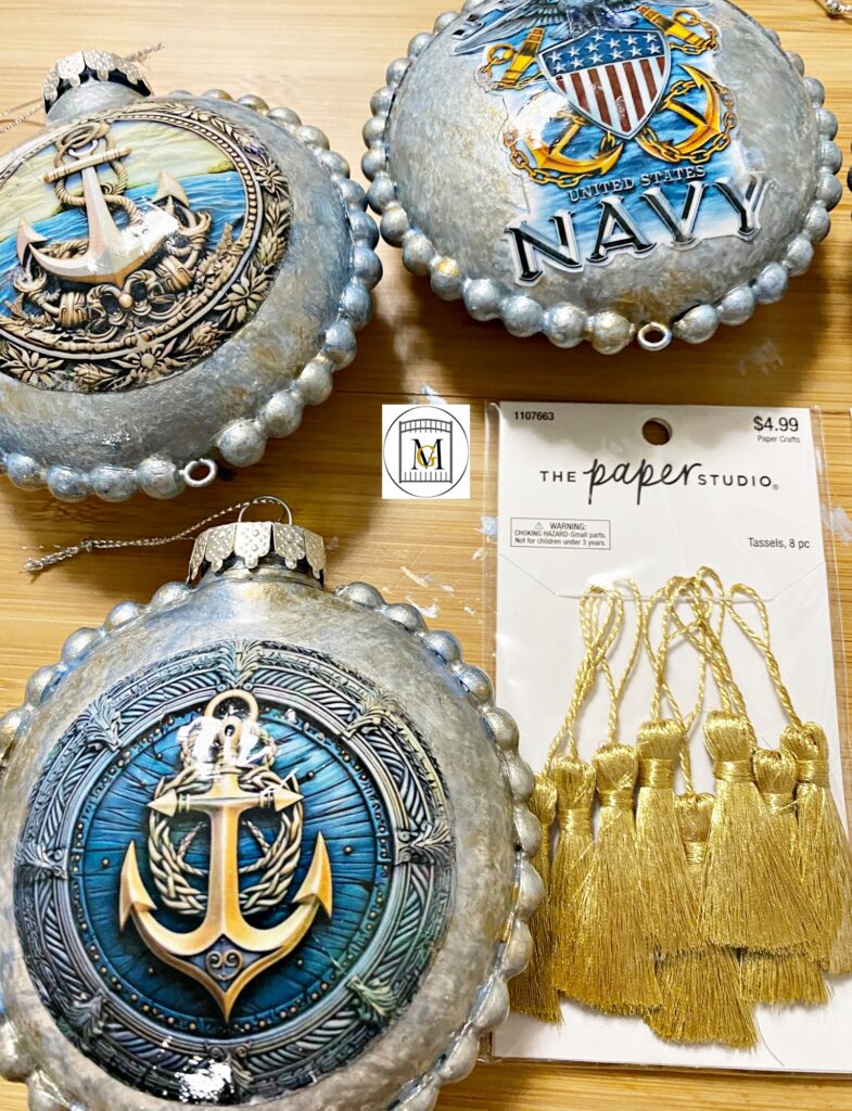 DIY Navy Ornaments