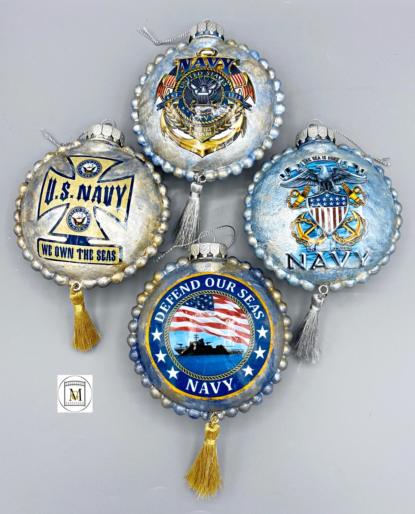 DIY Navy Ornaments