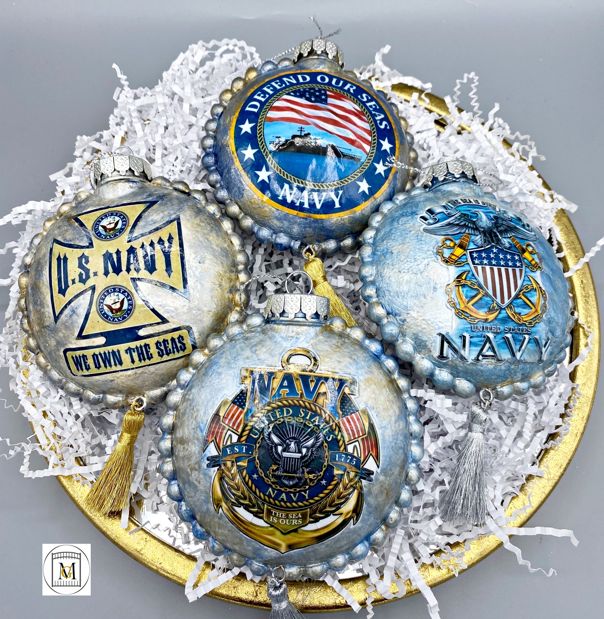 DIY Navy Ornaments