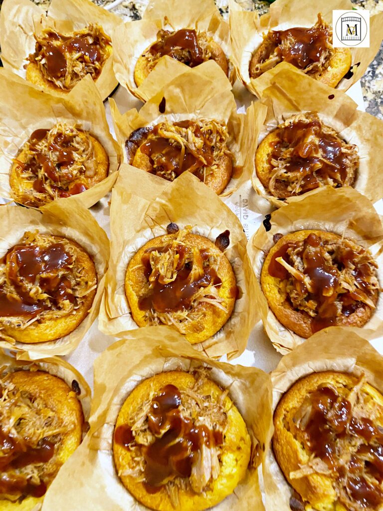 Pulled Pork Stuffed Cornbread Muffins