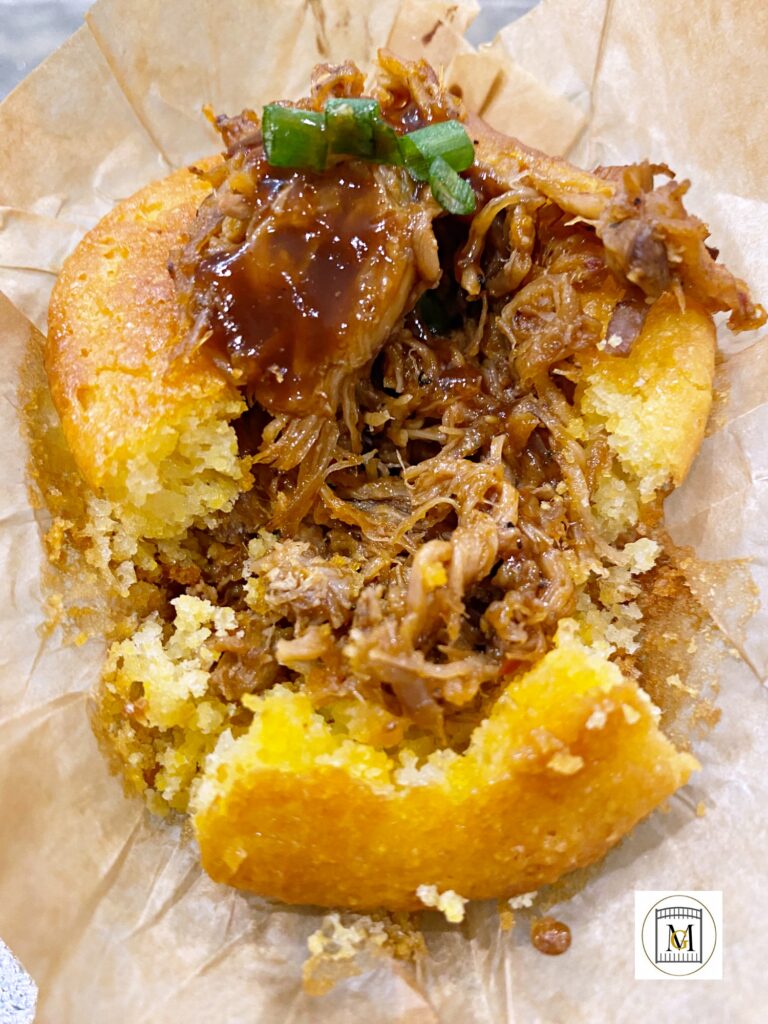 Pulled Pork Stuffed Cornbread Muffins