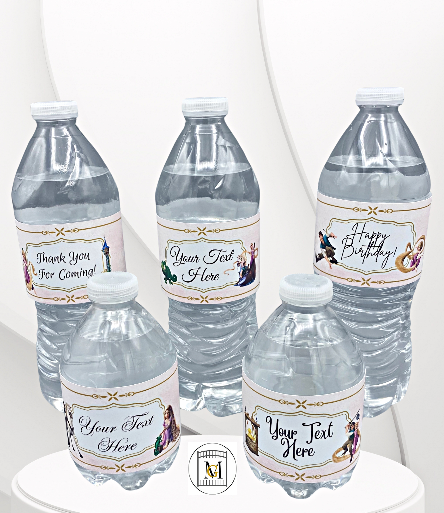 Rapunzel-Tangled Water Bottle Labels