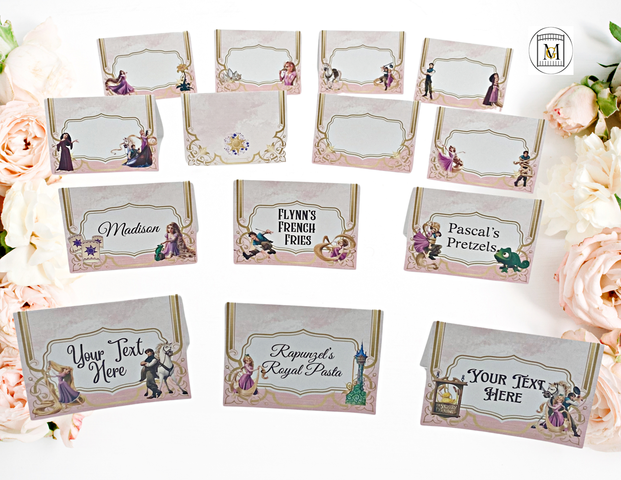 Rapunzel-Tangled Food Tent Labels