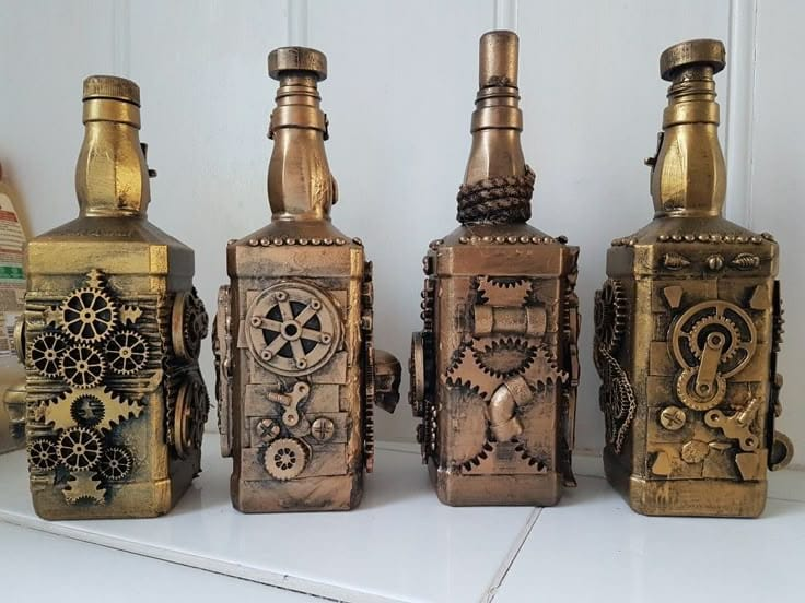 Steampunk Decorative Bottles