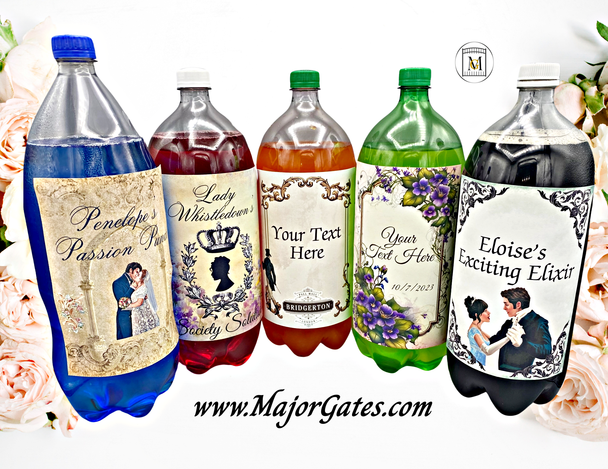 Bridgerton 2-Liter/Wine Bottle Labels