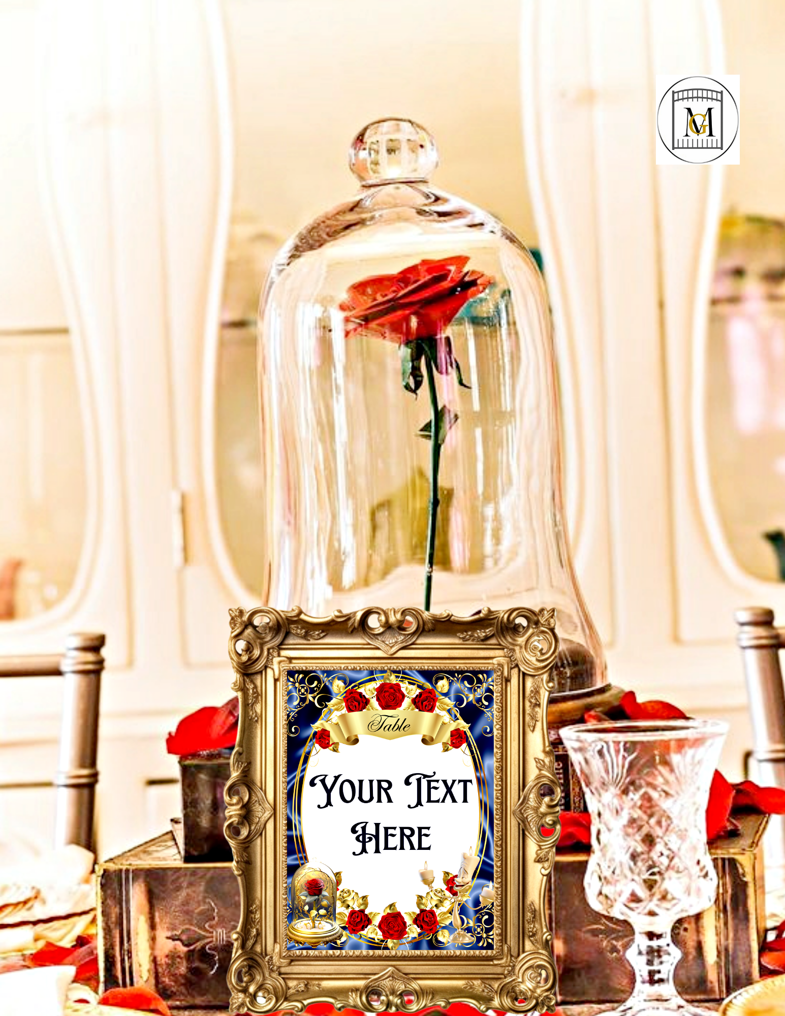 Beauty and the beast table numbers - DIY