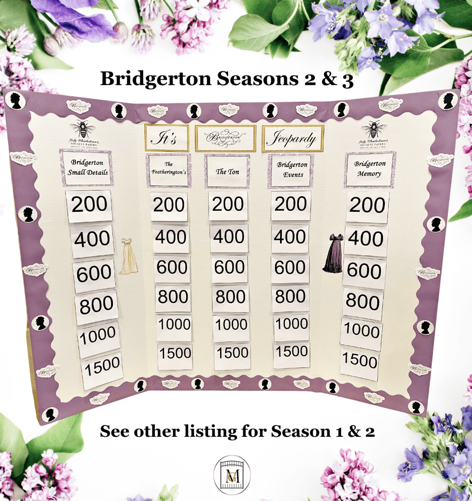 Bridgerton Jeopardy Seasons 2 and 3