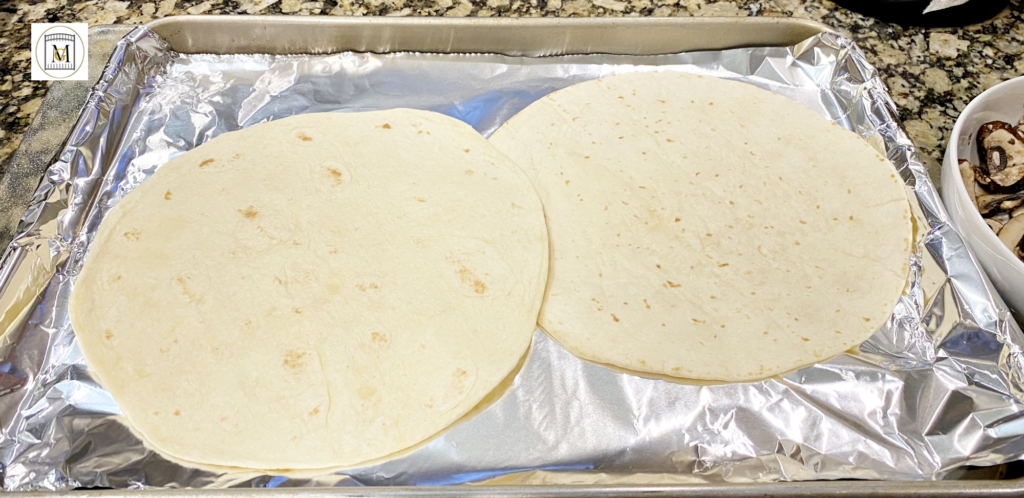 Baked Mushroom and Spinach Quesadillas