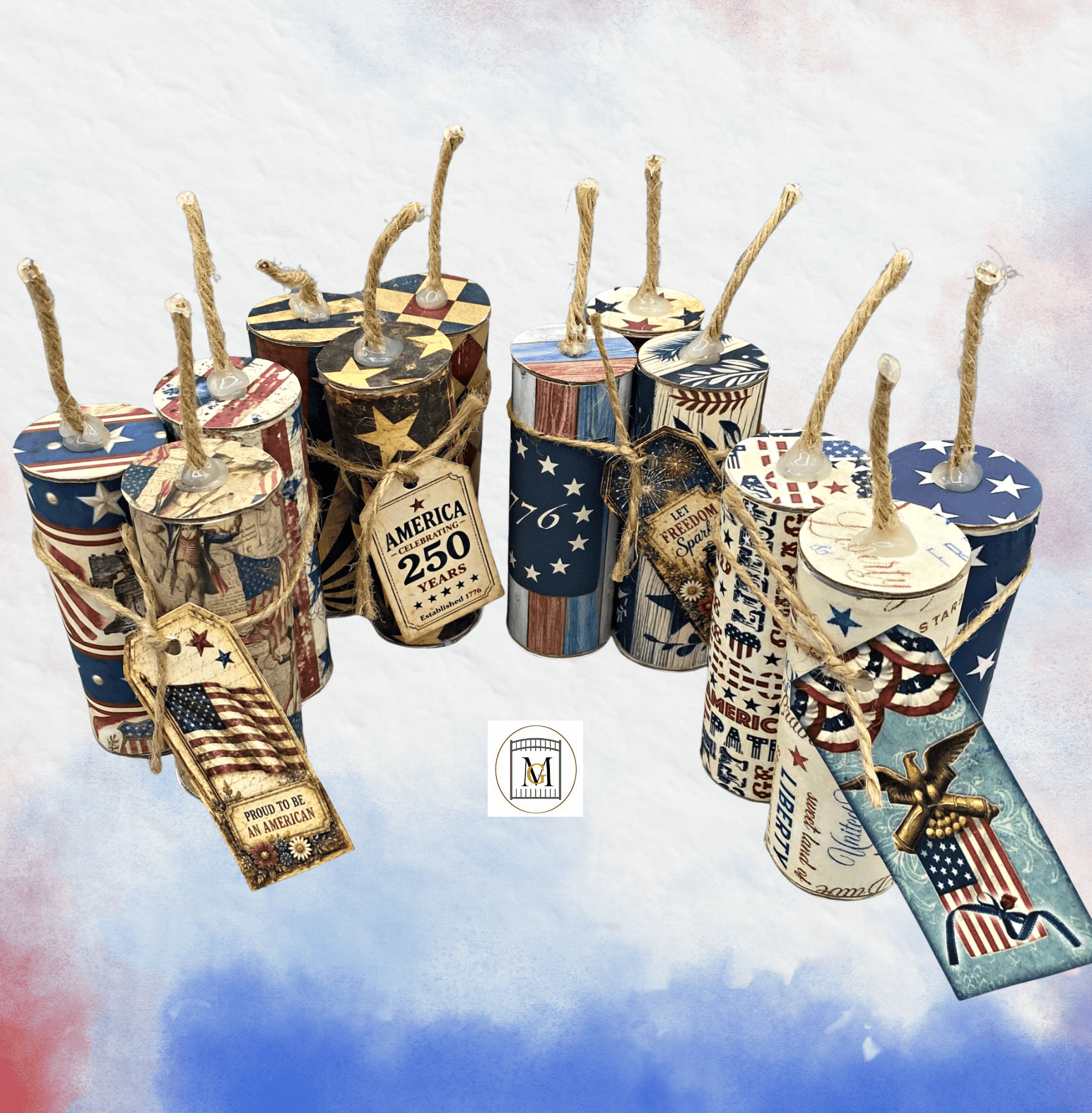 Vintage Faux Fireworks