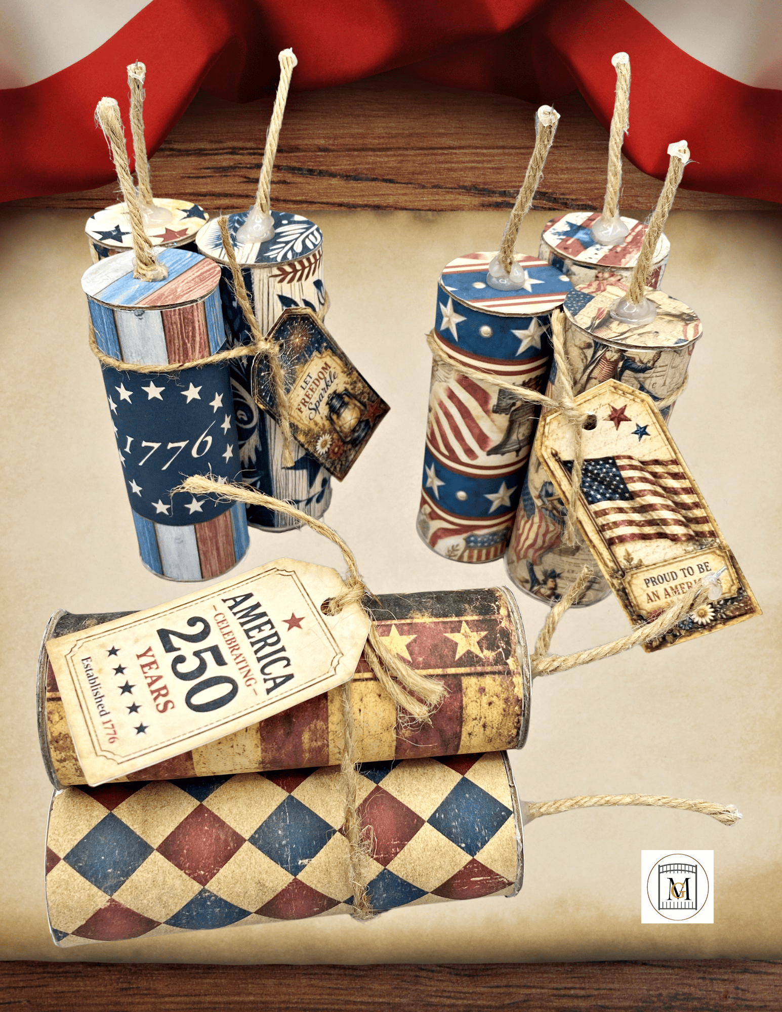 Vintage Faux Fireworks