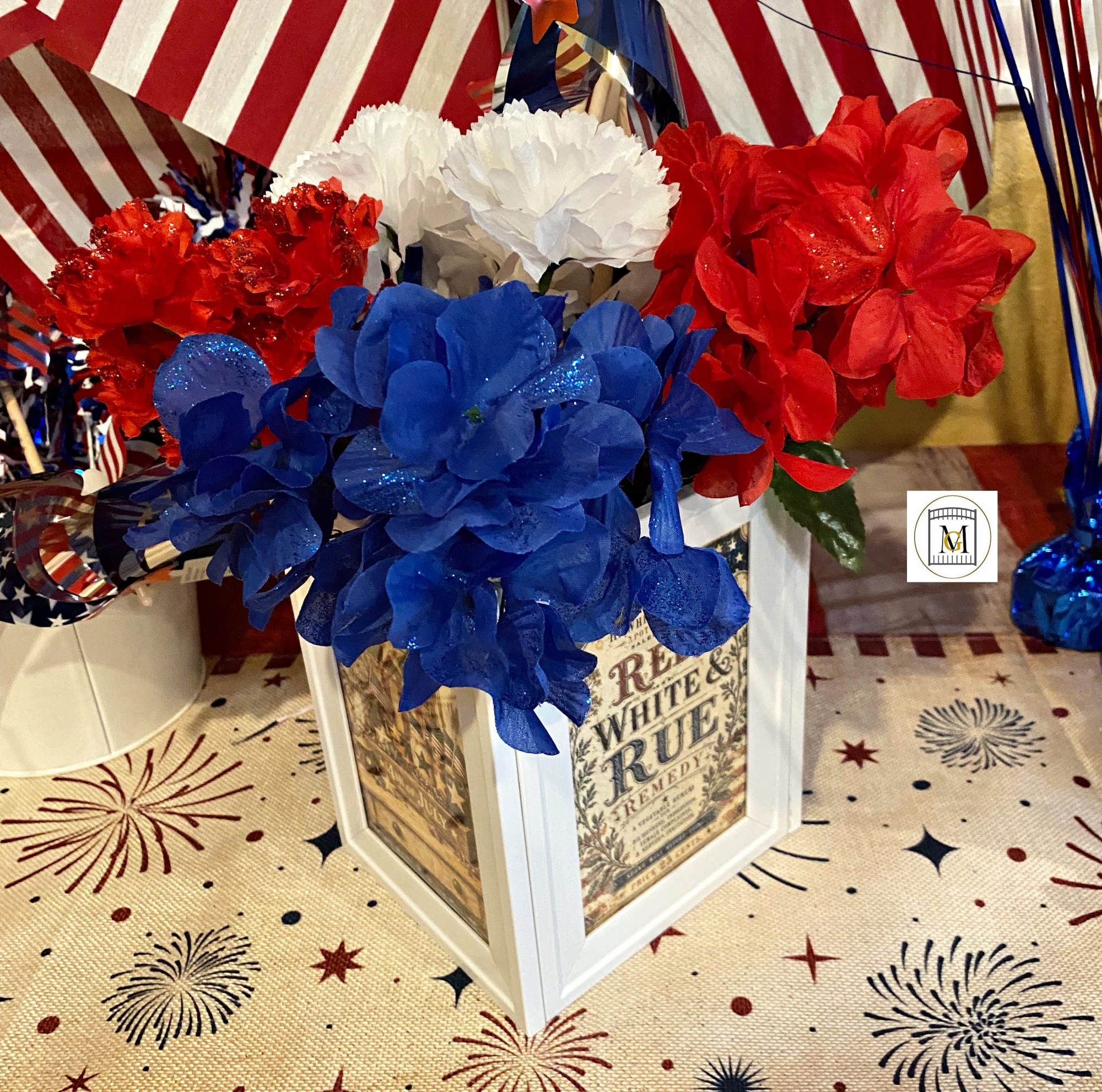 Americana Picture Frame Centerpiece