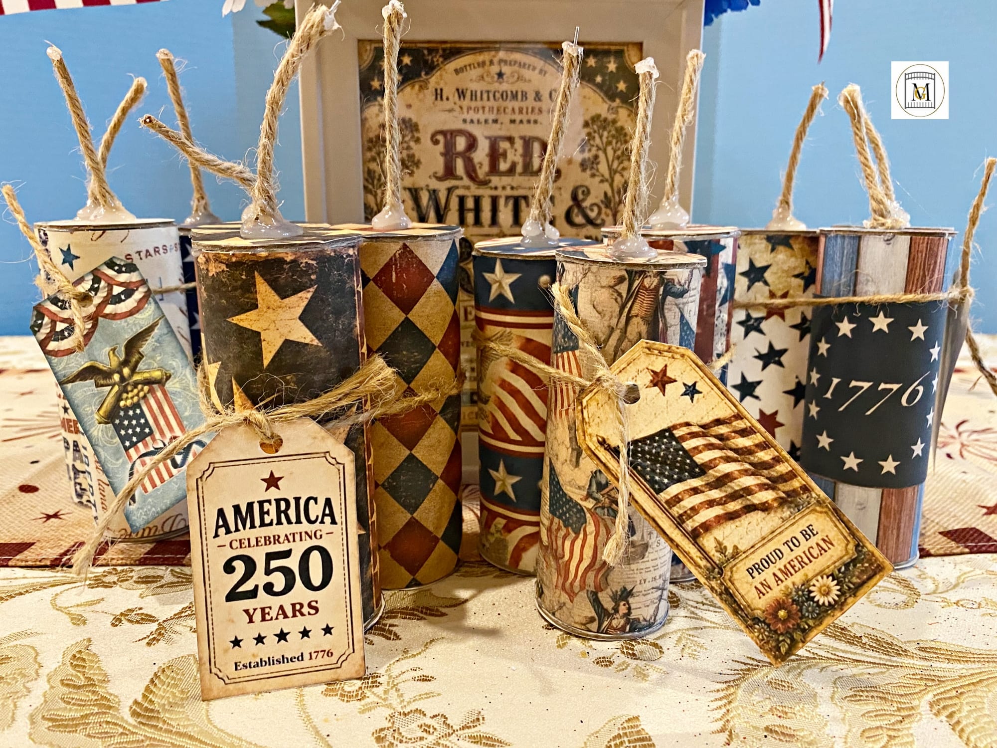 Vintage Faux Fireworks