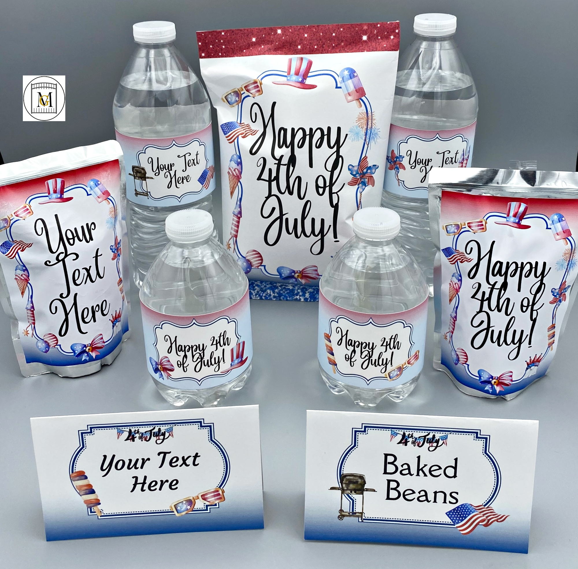 4th of July Party Labels Bundle