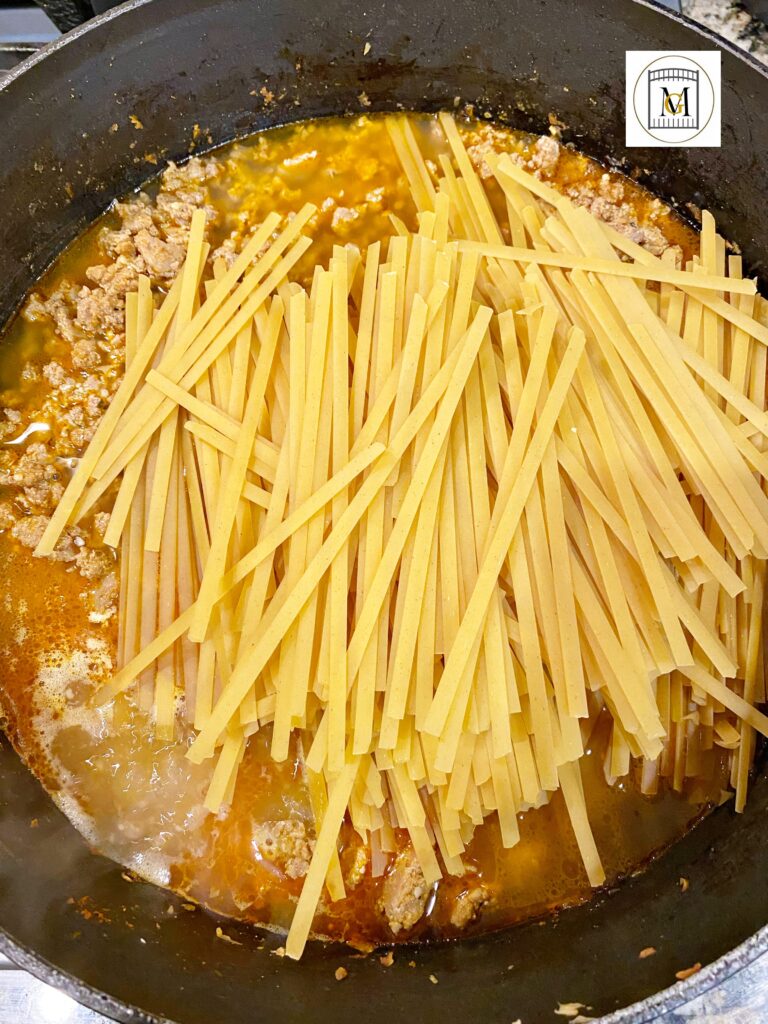 One-Pot Creamy Ground Turkey and Cheesy Butter Pasta