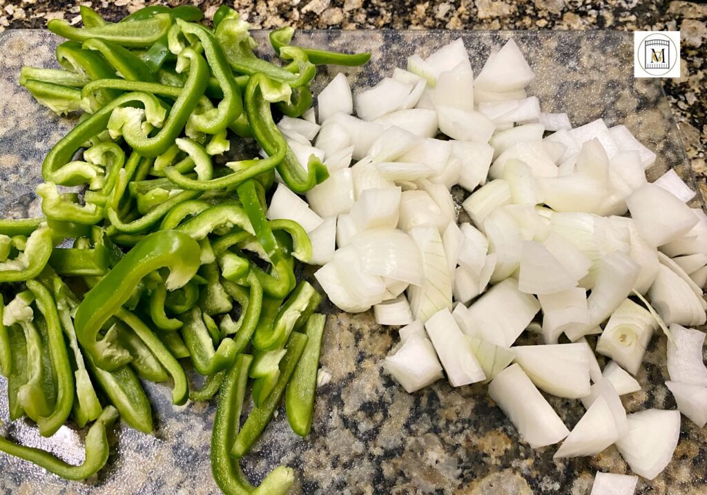 Chopped vegetables